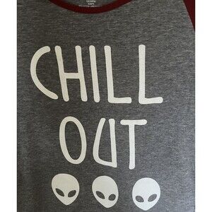 Gold Rush Women’s Graphic T-shirt Chill Out With Three Aliens Size S